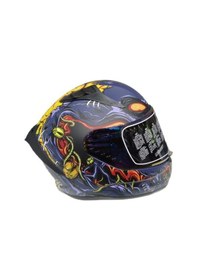 Resim Mts Pro 801 Zombi Kask Mat Mavi - Turuncu 