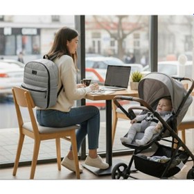 Resim Babymol Selimiye Anne Bebek Bakım Çantası - Gri Standart Gri 