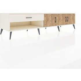 Resim Kronos Tv Ünitesi 2 Raflı Tek Çekmeceli 3 Kapaklı 220x59x51 Aytaşı-çam/aytaşı Atlas Çam/aytası - Aytası 
