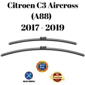 Resim Citroen C3 Aircross A88 2017 2018 2019 Uyumlu Araca Özel Ön Cam Muz Tipi Silecek Süpürgesi Takımı 65/40cm 2li Set Silbak 