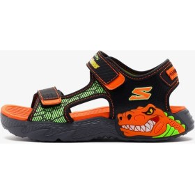 Resim Skechers S-Lights: Creature-Splash Büyük Erkek Çocuk Gri Işıklı Sandalet 400614l Ccbl 