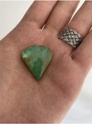 Resim Okyanus Temalı Doğal Kabaşon Firuze Taşı 38 Karat - Turkuaz Taşı 7,5 Gram 