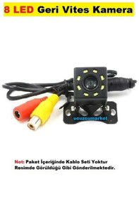 Resim 8 Led Geri Vites Kamera Gece Görüşlü + Su Geçirmez 