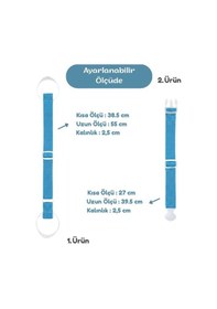 Resim Temel Valiz Üstü Çanta Sabitleme Kemeri Ve Çanta Asma Askısı Seti Gök Mavisi Renk 