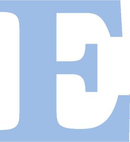 Resim Karton Harf Banner Mavi E 