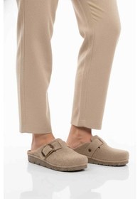 Resim Camel Keçe Anatomik Kadın Ev Terliği K-117.005 Z Camel 