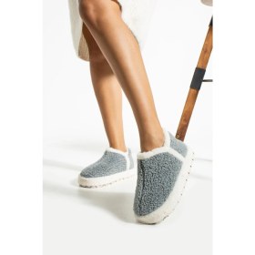 Resim Trios Shoes Kadın Kürklü Kaymaz Taban Peluş Ev Botu Panduf TS1152 