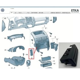 Resim Parça Deponuz Polo (2002 -- 2010) Ön Konsol Sol Kartlık 6Q1858373 
