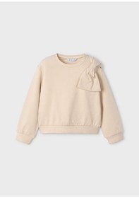 Resim Mayoral Bej Kız Çocuk Fiyonklu Sweatshirt 4434 Bej 