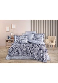 Resim Hobby Çift Kişilik Poplin Nevresim Calisse Lacivert Görsel 