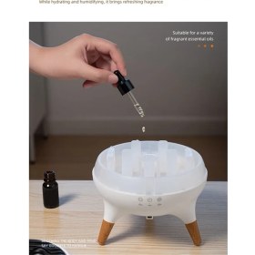 Resim Iletişim Yağı Difüzör 350ML Alev ve Volkanlı Sulu Mist Difüzör Nemlendirici Ev Için Eu Fişi Için (Yurt Dışından) 