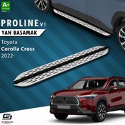Resim S-Dizayn Toyota Corolla Cross OEM Still Pro V1 Aluminyum Yan Basamak 183 Cm 2022 Üzeri 