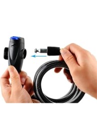 Resim Umotech Anahtarlı Çelik Bisiklet ve Motosiklet Kilidi – Bebek Arabası, Scooter Için Dayanıklıgüvenlik Kilidi 