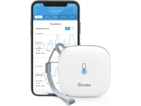 Resim Termometre ve Higrometre,wi-Fi Bağlantılı, Uygulama Bildirimi ve Veri Depolama Özellikli 