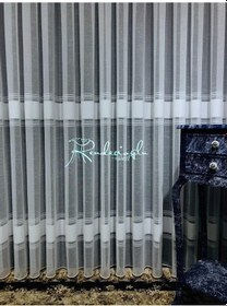Resim Tül Perde Sofya Desen W011466,802 Keten Zemin Kırışma Yapmaz Ekru 