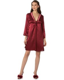 Resim Pierre Cardin 4040 Gecelik Sabahlık Takım - Bordo Bordo 