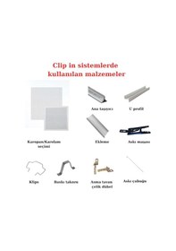 Resim Asma Tavan Metal Clip İn Full Perfore Delikli , 30x30 Cm, 0.7 Mm, Beyaz 