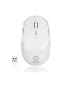 Resim Buffer Beyaz Renkli Ergonomik Sessiz Kablosuz Mouse Usb Alıcılı, Ofis Ve Oyun İçin Konforlu Bilgisayar Faresi Diğer 