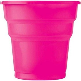 Resim Fuşya Plastik Kullan At Bardak 25 Li Paket 