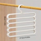 Resim 1 adet/ 3 adet/ 5 adet 5 Katlı Depolama Rafı, Plastik Pantolon Askısı, Çok Amaçlı Gardırop Düzenleyici, Pantolon, Etek, Eşarplar, Ev Düzenleyici, Depolama Rafı, Askı, Gardırop Düzenleyici, Ev Malzemeleri, Düzenleyici, Depolama Malzemeleri, Ev Malzemeleri, Düzenleyici, Depolama Malzemeleri, Ev Malzemeleri 