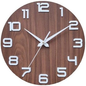 Resim Ahşap Ceviz Taban Duvar Saati Çok Renkli 