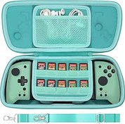 Resim Aenllosi Hori Nintendo Switch Split Pad Pro El Kumandası için Sert Seyahat Kılıfı - Yeşil (Sadece Kılıf) 