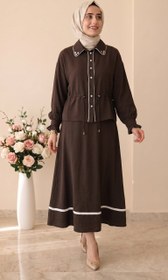 Resim Selam Modal Etekli Takım 5021 - Kahve / 2(40-42) 