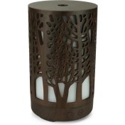 Resim Zsykd 200ML Oyuklu Ahşap Uçucu Yağ Aromaterapi Makinesi (Koyu Kahverengi-4) (Yurt Dışından) 
