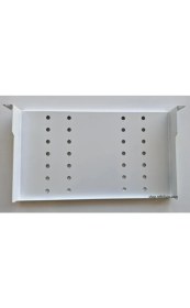 Resim Nif Bilişim 450MM Sabit Raf Rack Kabinet Rafı Soho Kabin Rafı 19'' Kabinet Modem Rafı Vida Somun Dahil Beyaz 