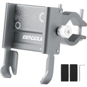 Resim Jeemson Alüminyum Motosiklet Bisiklet Telefon Tutucu - 360 Döner - Gps Navigasyon İçin - Scooter Ve Elektrikli Bisiklet Uyumlu - Titanyum Renk Gri 