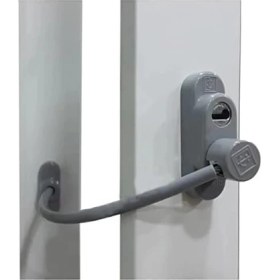 Resim Çelik Halatlı Kablolu Pvc Pencere Emniyet Çocuk Güvenlik Kilidi 7 Adet (Gri) 