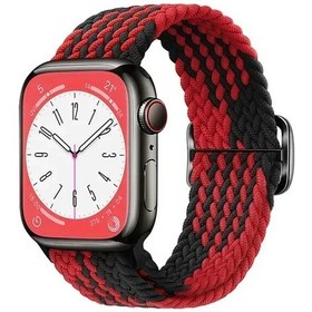 Resim iOs Uyumlu İçin Naylon Kayış İzle Ultra 2 Bant 49mm 40mm 44mm 41mm 38 45mm Elastik 11 Black Red 38mm 40mm 41mm 