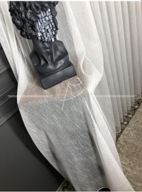 Resim Tül Perde Şantuk Desen Keten Etek Kurşun Sarım 1 Kalite Ekru 