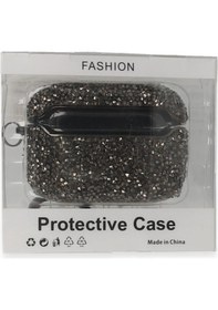 Resim Newface Apple Uyumlu AirPods Pro 2 2.nesil Mira Taşlı Kılıf - Siyah 