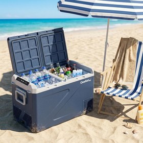 Resim Coolist CLK80D 12/24V 220Volt 82,5 Litre Çift Bölmeli Kompresörlü Outdoor Oto Buzdolabı/Dondurucu 