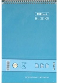 Resim Gıpta Thebook Blocks Spiralli Sert Kapak 17x24 100 Yaprak Bloknot Kareli Defter 