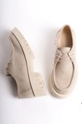 Resim Ceren Clothes Loafer bağcıklı ayakkabı bej 
