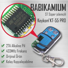 Resim WICOM Kt-55 Pro Süper Işlemcili Garaj Kepenk Bariyer Kapı Oto Alarm 433mhz Programlanabilir Akıllı Kumanda 