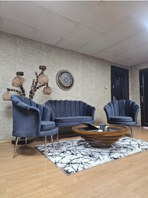 Resim Zafir İstiridye Takım Krom Kaplama Sivriltme Ayak Çay Seti Koltuk Takımı Füme 