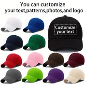 Resim Özel baseball şapkası - Ayarlanabilir, hafif polyester şapka erkekler ve kadınlar için - Metin, fotoğraflar veya logo ile kişelleştirilebilir - Çoklu renklerde mevcuttur, Özel baseball şapkası, Pil olmadan 