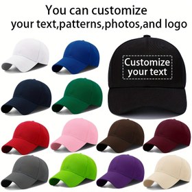 Resim Özel baseball şapkası - Ayarlanabilir, hafif polyester şapka erkekler ve kadınlar için - Metin, fotoğraflar veya logo ile kişelleştirilebilir - Çoklu renklerde mevcuttur, Özel baseball şapkası, Pil olmadan 