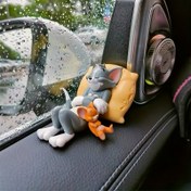 Resim Şirin çizgi film kedi ve fare araba süsleri - Tom ve Jerry araç içi dekorasyonu (Güç kaynağı olmadan) 