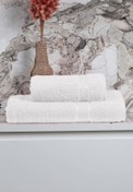 Resim %100 Pamuk 2 Parça Kadın\u002FErkek Banyo Duş Hamam Havlu Seti 90x150 Cm 
