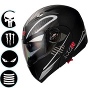 Resim NCR Çene Açılır Kask Vizörlü Monster Mat Siyah Ece Belgeli 