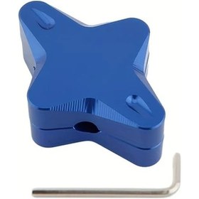 Resim Dashanshop 1pc Nmax 20-24 Yan Kickstand Uzantılı Braket - Mavi Alüminyum Alaşım Ayarlanabilir Yükseklik Geniş Taban 