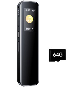 Resim Wezone 64gb Ses Kaydedici, Gürültü Azaltma, Mp3 Çalar, Hd Kayıt, Kulaklık Ve Şifre Koruma İle Ders Ve Toplantılar İçin 