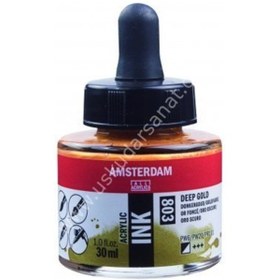 Resim Amsterdam Sıvı Akrilik Mürekkep 30ml 803 Deep Gold 
