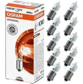 Resim 12 Volt Ampül 6w H6 Halogen Park 53 Tipi Osram 64132 10 Adet 