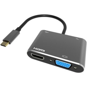 Resim CU451 Type-C To Vga Hdmi Usb Type-C Çevirici 