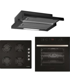 Resim Alveus Black Style 627 MFA 627 - GLS 640 - F5 ECR Siyah Ankastre Set 